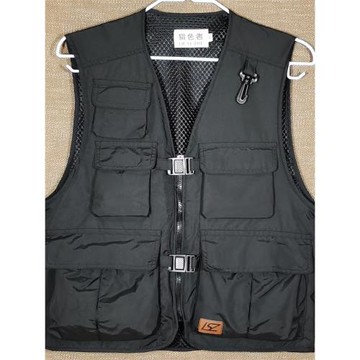 多口袋馬甲男薄款戶外速干坎肩機車嘻哈工裝韓多功能攝影釣魚馬夾