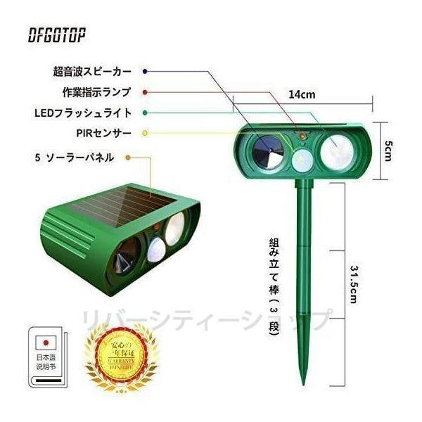 進化版 猫よけ 超音波 動物撃退器 害獣対策 ソーラー式 センサー 猫撃退 猫退治 糞被害 鳥害対策 ネズミよけ 猫除け 鳥除け 犬除け 害獣撃退 犬 IPX4防水 庭