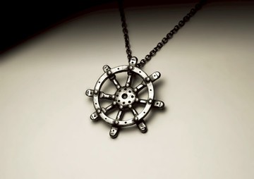 立體船舵項鍊