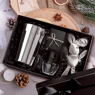 棱角保溫杯咖啡二件禮盒組(棱角保溫杯460ml-共3色/咖啡濾網) 銀