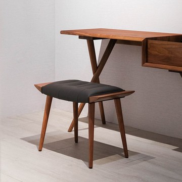 【D3原木家居】Lily 北美胡桃木化妝椅