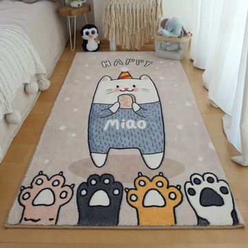 客廳地毯 地毯臥室床邊毯卡通可愛家用兒童少女房間榻榻米加厚毛絨客廳地墊