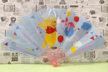 【震撼精品百貨】Winnie the Pooh 小熊維尼~扇子-藍#95517