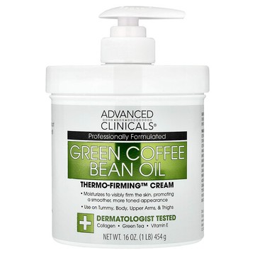 Advanced Clinicals, 生咖啡豆油，Thermo-Firming™ 霜，16 盎司（454 克）