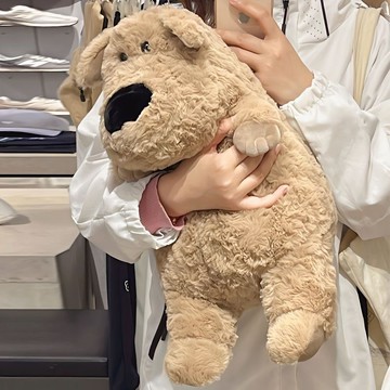 大鼻狗狗公仔 儿童毛绒玩具 可爱睡觉抱枕 超软布娃娃 胖狗狗🐶 布偶 抱枕 生日禮物