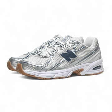 NEW BALANCE 慢跑鞋 NB 740 白藍銀 膠底 復古 情侶鞋 男女 U740SN2