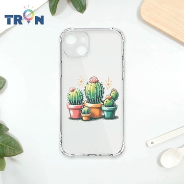 TRON IPhone 15 PLUS 小花太陽仙人掌 四角防摔 軟殼 手機殼
