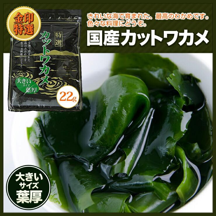 金印特撰　国産　三陸産　カットワカメ２２ｇ