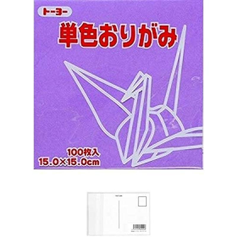 トーヨー 単色おりがみ 15cmふじ 100枚 064131 まとめ買い 6 パック +