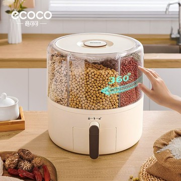 💖可360°旋轉✨定量取米雜糧桶 防蟲防潮 食品級米桶 五穀雜糧桶 可旋轉米桶 密封桶 米箱 大容量米桶 米桶