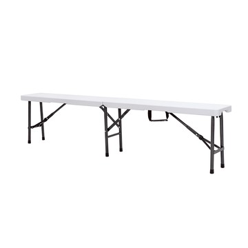 特力屋六呎折疊長方凳 白 騎樓椅