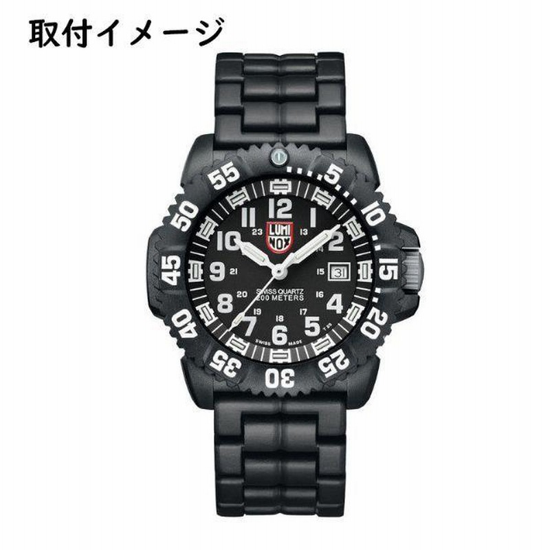 LUMINOX 純正 腕時計バンド 23mm 3050 3080 3800 等用 カーボンベルト