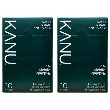 KANU 低咖啡因美式即溶咖啡 1.6g/包  10條  2盒