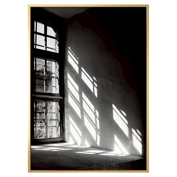 BOLUO GALLERY 菠蘿選畫所 窗影 掛畫  40 x 30cm  金色