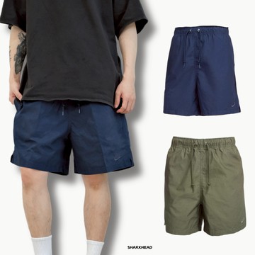 【Sharkhead】現貨 Nike 工裝褲 口袋 運動褲 抽繩 短褲 深藍 軍綠 HJ1947-451 222 工作褲
