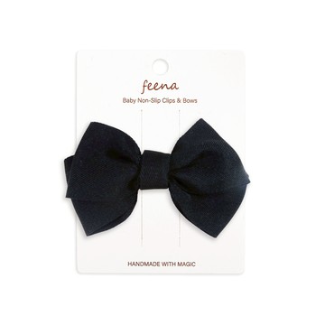Feena - No.74蝴蝶結髮夾-黑