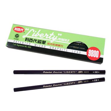 利百代LIBERTY製圖六角鉛筆9800/2B/12支/盒