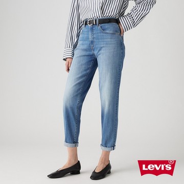 Levi s 女款Boyfriend高腰錐形赤耳及踝丹寧牛仔褲 / 彈性