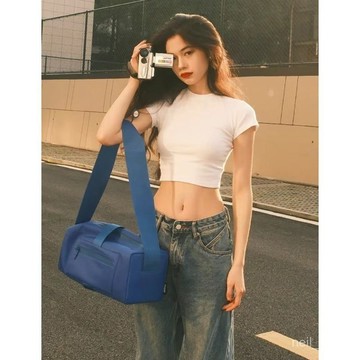 【限時特賣】 短袖上衣 短袖T恤 女生短袖 上衣女 100%棉純慾性感緊身短袖T恤女夏季2023新款修身顯瘦辣妹短款上衣