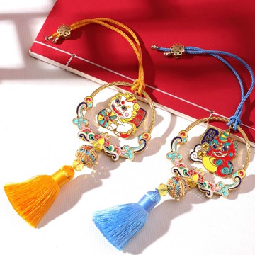 汽車香氛 車用擴香 夾式芳香車內香水 廠家汽車車內吊飾香薰掛件金屬可愛醒獅貔貅車掛國潮禮品中國風