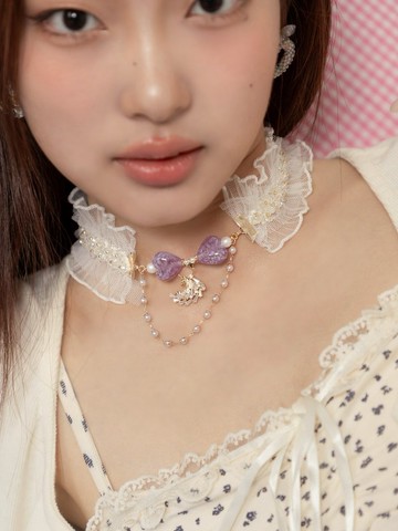 My Crush!。14KGP透紗獨角獸愛心項鍊