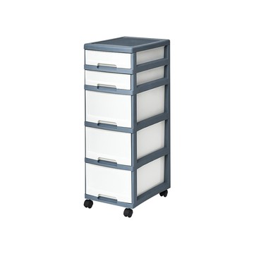 【日本天馬】33面寬五層收納抽屜櫃附輪(2低+3高抽)