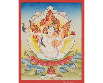 蘇卡悉地Sukhasiddhi慈悲與智慧唐卡手繪藝術品