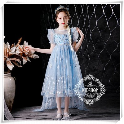 ワンピース キッズ プリンセス アナ雪 エルサ アリエル ラプンツェル 子供 女の子 半袖 通販 Lineポイント最大get Lineショッピング