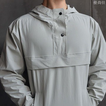 春秋季新款運動健身外套男士寬松百搭帥氣潮流連帽速干訓練上衣