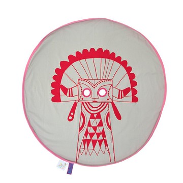 BU! BLANKIE 躲貓貓有機棉毯 – 印地安紅(粉邊)