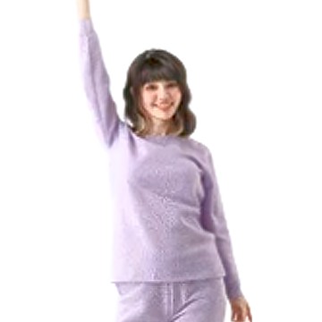 MI MI LEO 保暖刷毛居家上衣  L  夢幻紫