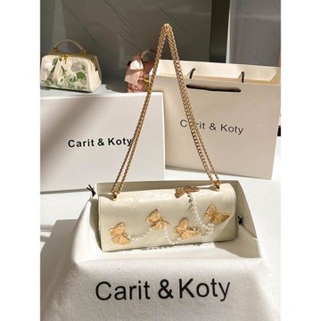 Carit Koty新中式鏈條腋下包包女2025新款高級感金屬蝴蝶法棍包潮