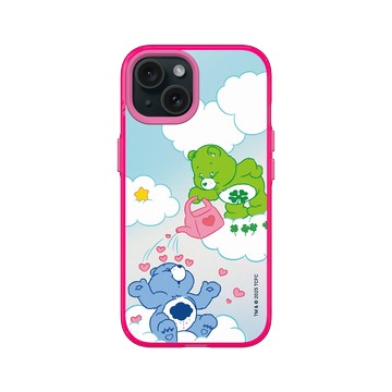 iPhone 15 Clear 粉漾桃 - Care Bears - 雨愛灌溉