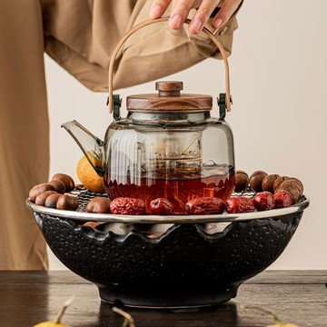 玻璃茶壺蒸煮雙用煮茶壺耐高溫花茶壺家用燒水壺單壺電陶爐泡茶壺