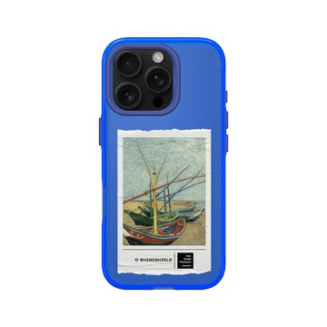 iPhone 16 Pro Clear 激光藍 - Van Gogh Museum - 聖馬迪拉莫海邊的漁船