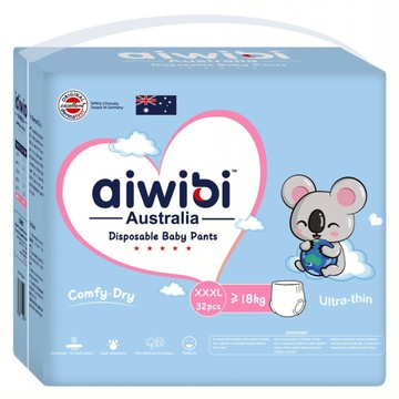 aiwibi 愛薇彼 清新乾爽褲型紙尿褲 18kg以上  32片  XXXL