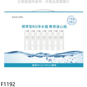 【SAKURA 櫻花】【F1192】一年份7入組FOR南部適用P0121濾心