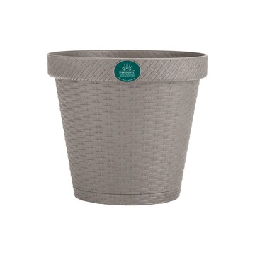 墨西哥Terragave 墨泥9.8吋環保盆器 月球灰 花盆
