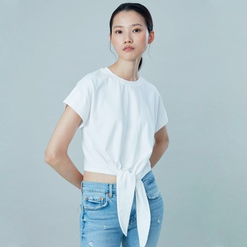 Taffy 短版綁帶短袖