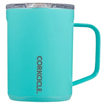 CORKCICLE 酷仕客 三層真空咖啡杯 475ml 保溫保冷不鏽鋼咖啡杯 防滑設計辦公室家用皆適宜  土耳其藍  1個