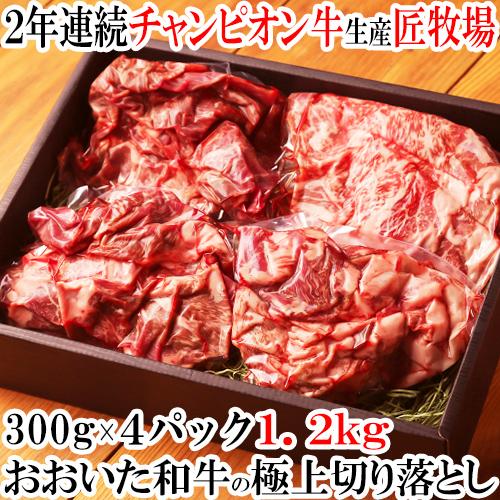 おおいた和牛 A4ランク・A5ランク切り落とし 1.2kg(300g×4パック)  匠牧場 送料無料