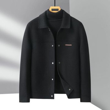 [巴黎精品] 現貨+預購 頂級羊毛外套毛呢大衣風衣西裝寬鬆上衣大碼休閒男裝-翻領工裝雙面呢3色a1me49