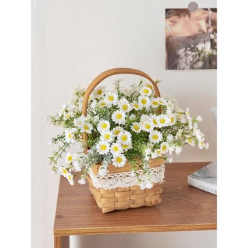 RoomTour清新花籃插花裝飾花客廳假花仿真花擺設塑料花仿生花擺件