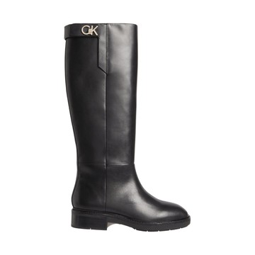 CALVIN KLEIN RUBBER SOLE KNEE BOOT W HW 黑色女款鞋子