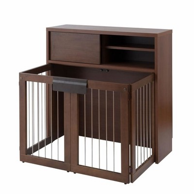 家具に収まる 折りたたみ 犬用ケージ 幅90 ブラウン 完成品 小型犬 おしゃれ サークル 室内 木製 犬用サークル ゲージ ペットゲージ 日本製 収納付き 通販 Lineポイント最大get Lineショッピング