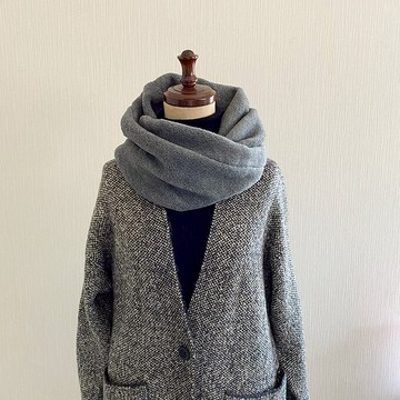 頂級毛呢絨毛頸圈 灰色