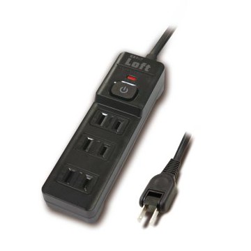 【EC】 居家工業風 2P1切3插節能安全延長線 黑色 LL-755S-6