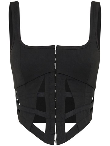 Dion Lee - Cage corset top - women - Spandex/Elastane/Wool/Polyester/Cupro/Cotton/Polyamide - 12 - Black