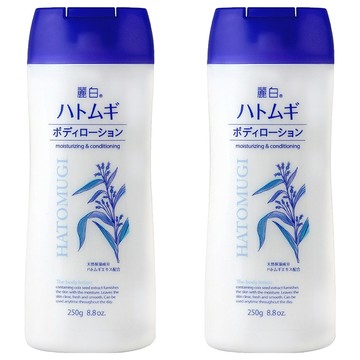 KUMANO 熊野油脂 麗白 薏米身體乳霜 250g，保濕成分，打造透明感水潤肌  2瓶