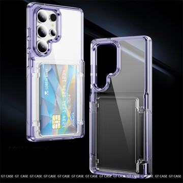 透明卡套支架殼 適用三星 S26 ULTRA S25 PLUS S24 S22 S23 卡包二代防摔 手機殼 保護套
